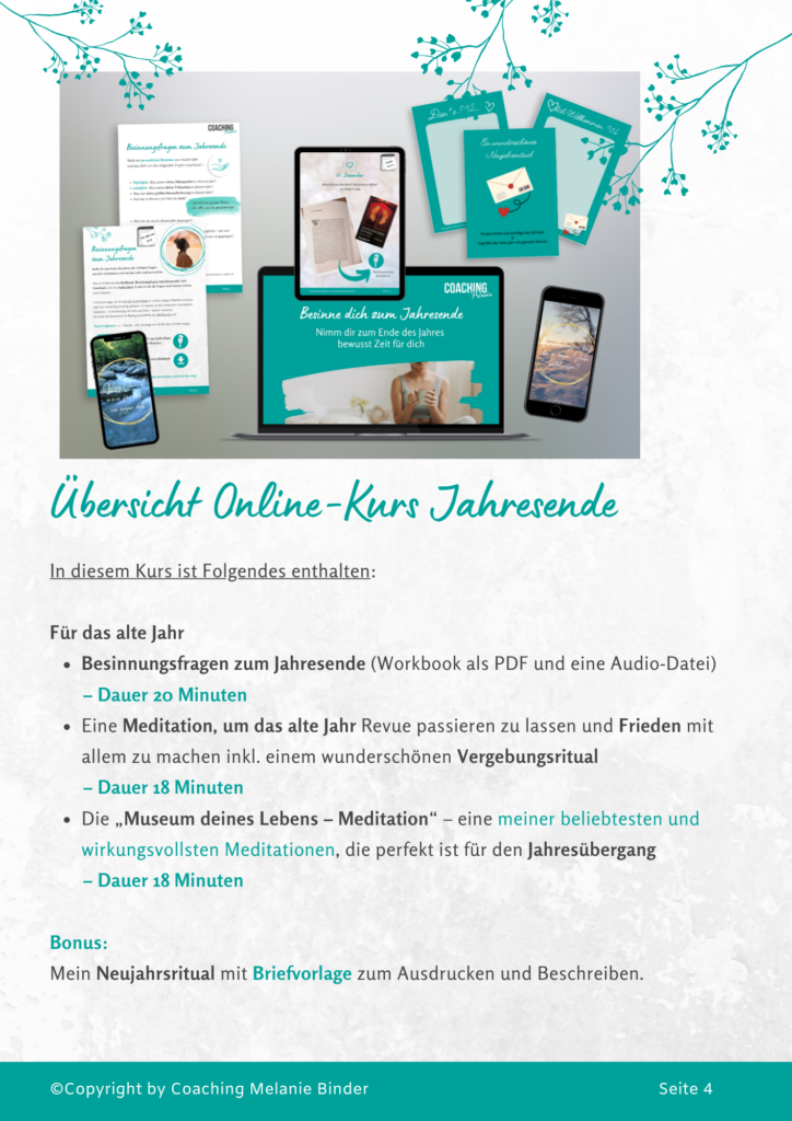 Übersicht Online Kurs 1