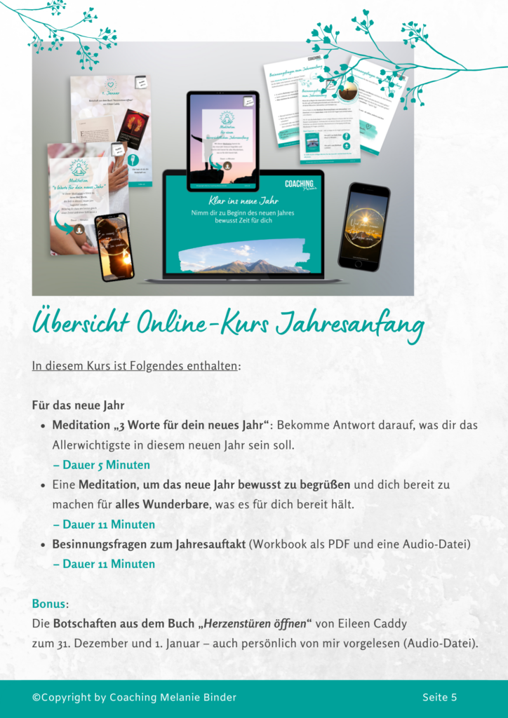 Übersicht Online Kurs 2